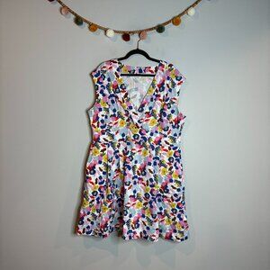 Boden colorful floral fit and flare dress